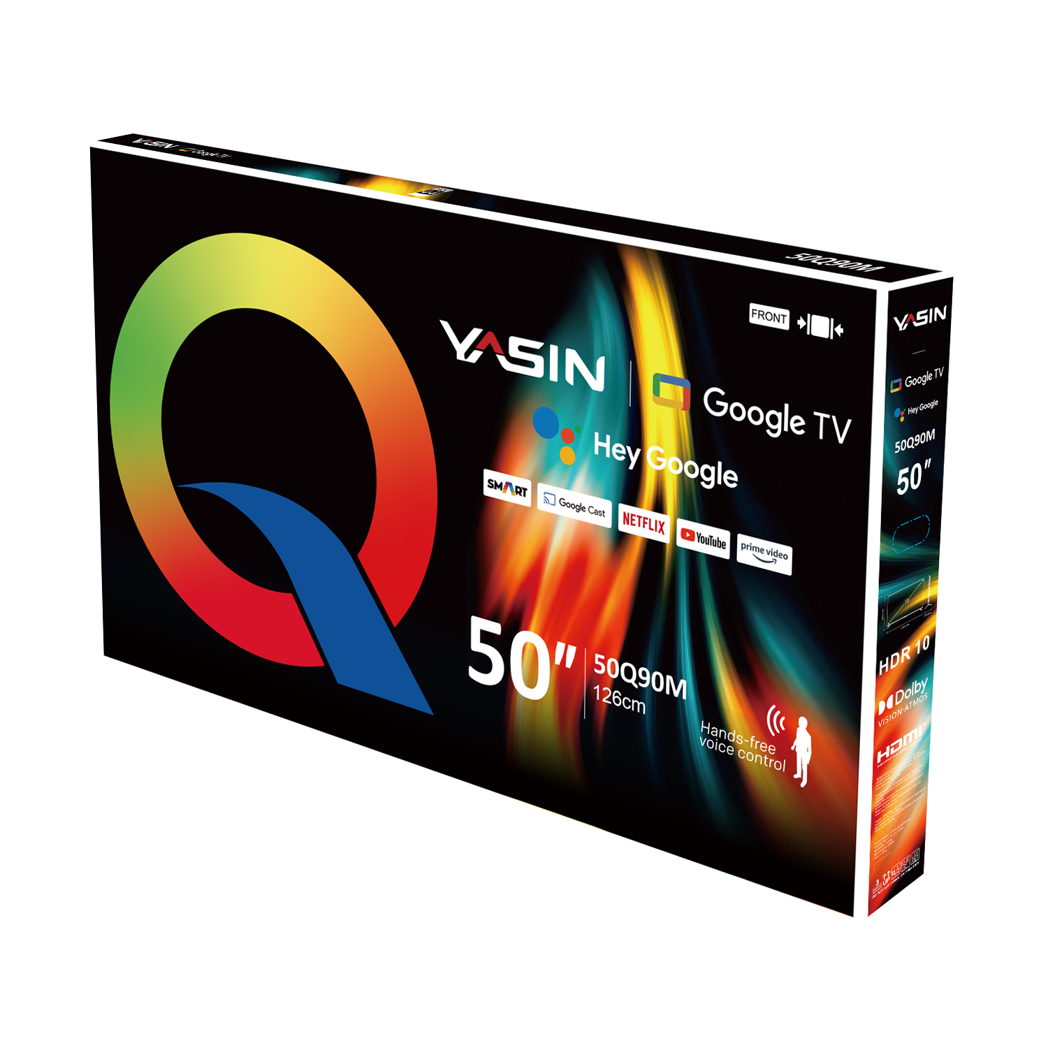 YASIN Телевизор 50Q90M  Google TV 4K QLED