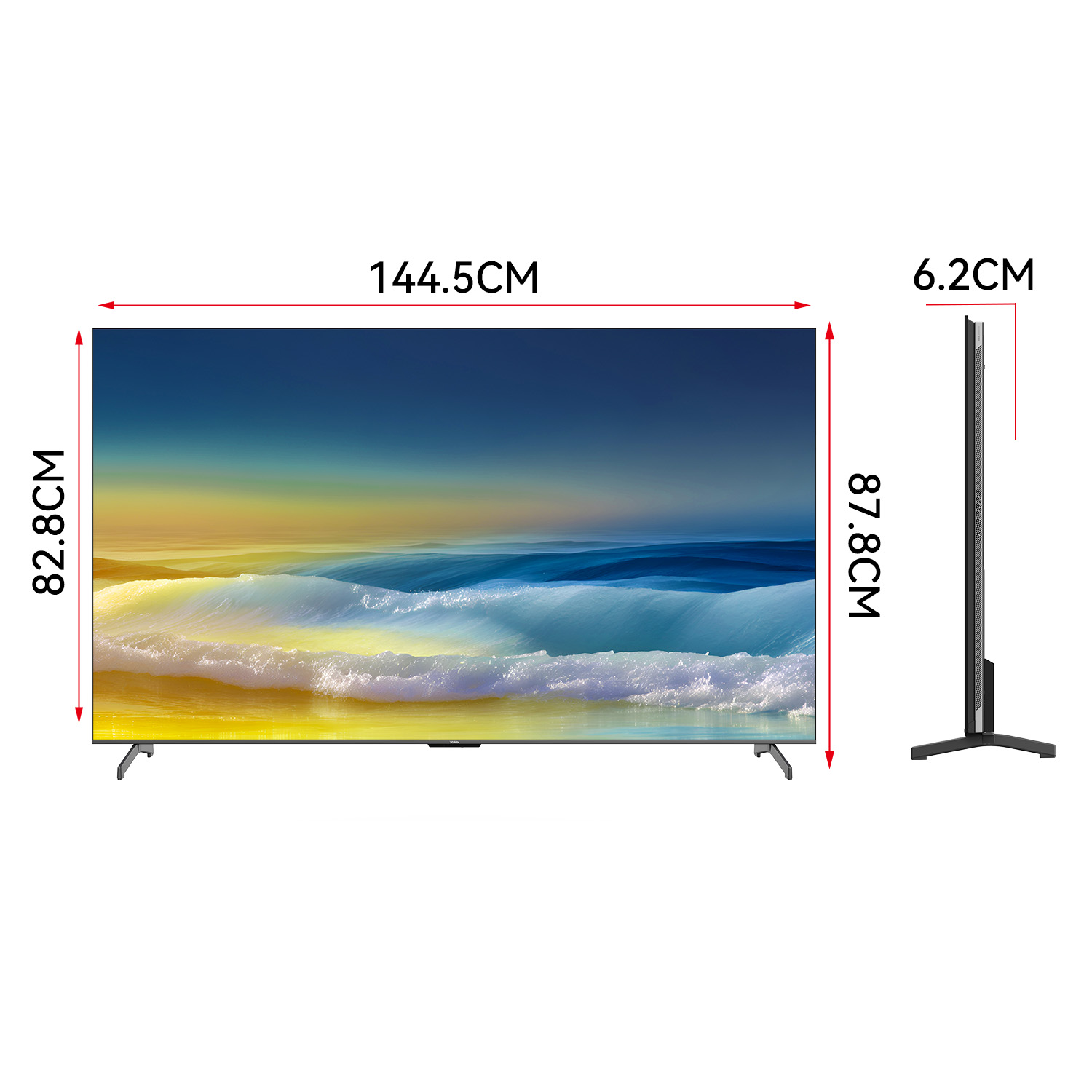 YASIN Телевизор 65M10 Pro  Google TV 4K MiniLED