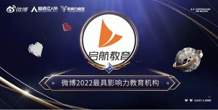 我会副会长单位-启航教育荣获微博2022最具影响力教育机构奖