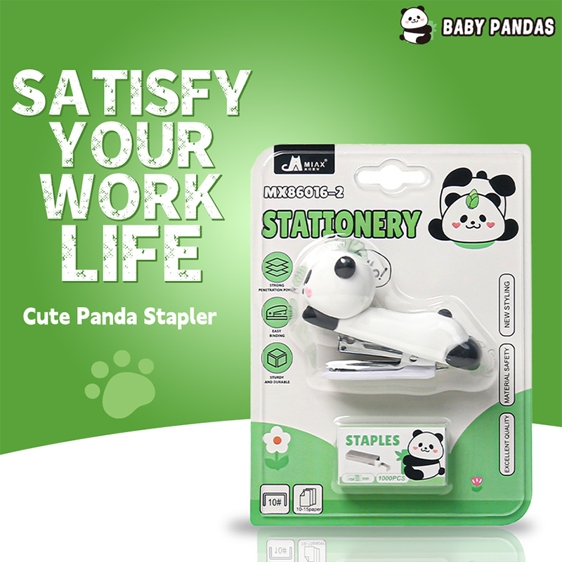 Premium Panda Stuffed Stapler - Dual Use as Desk Toy & Tool, Great for Classroom Rewards