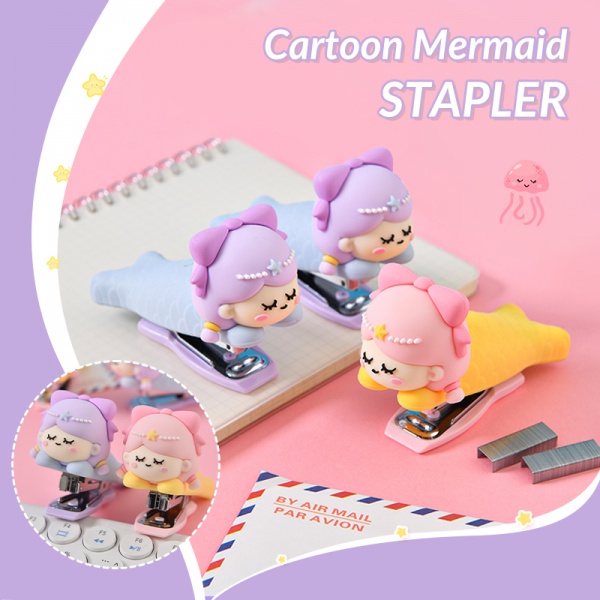 Mermaid Shaped Stapler - Cute Ocean-Themed Stationery for Office & School