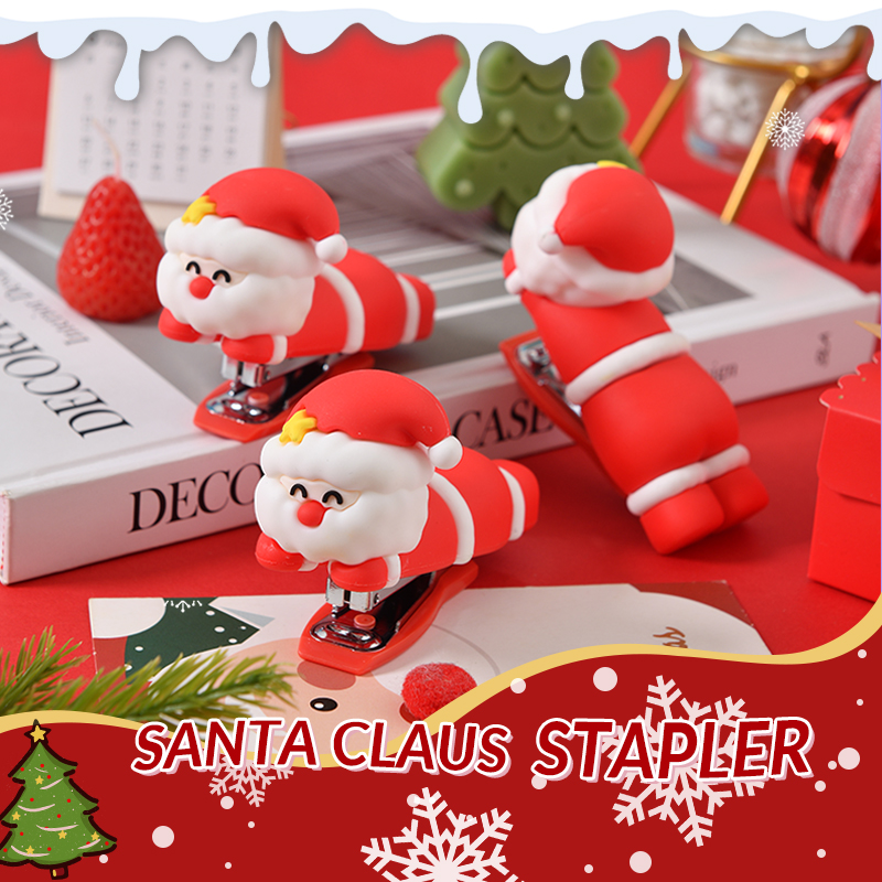 Santa Claus Shaped Stapler - Festive Christmas-Themed Stationery for Office & Home