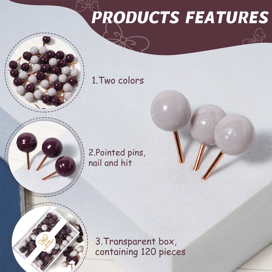 round-head globe pins