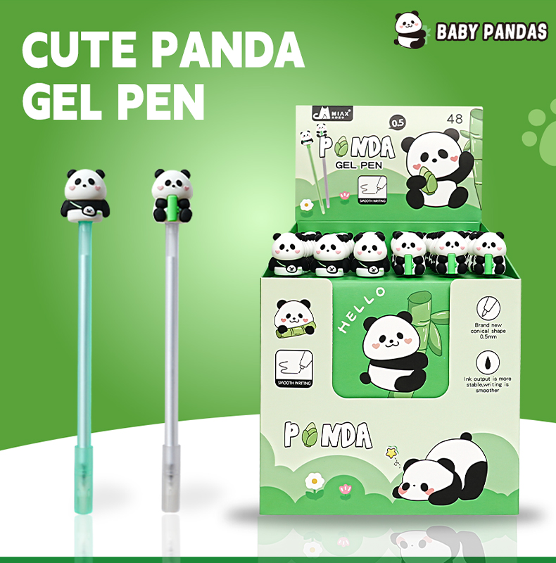  panda-themed gel pen