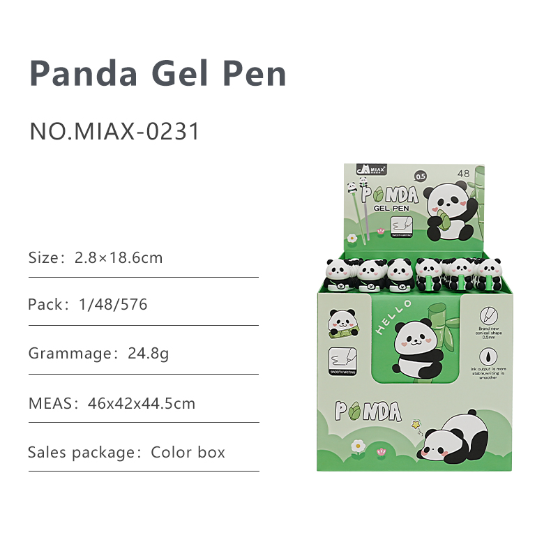  panda-themed gel pen