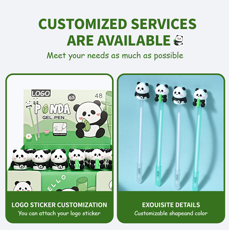  panda-themed gel pen