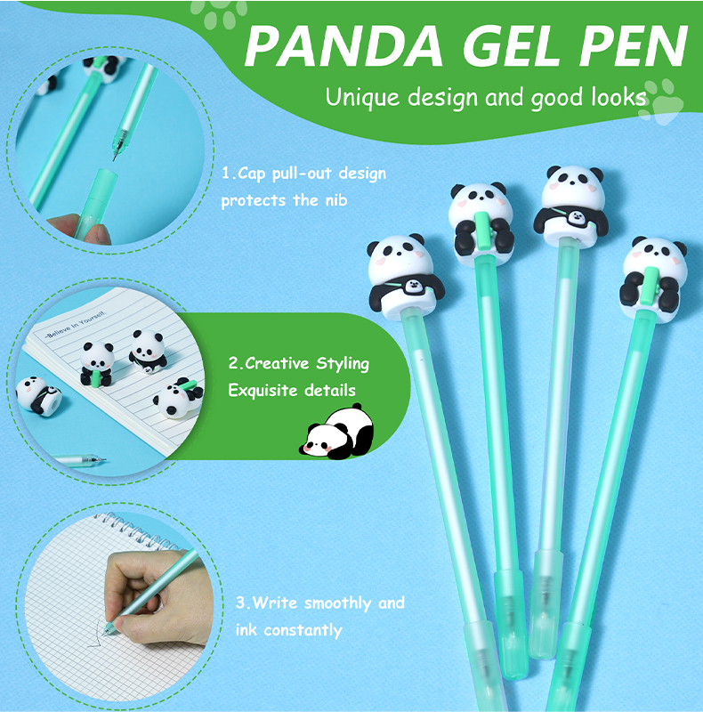  panda-themed gel pen