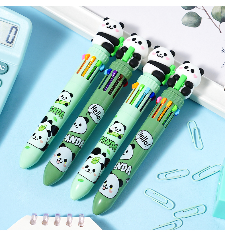 panda-themed 10-color gel pen