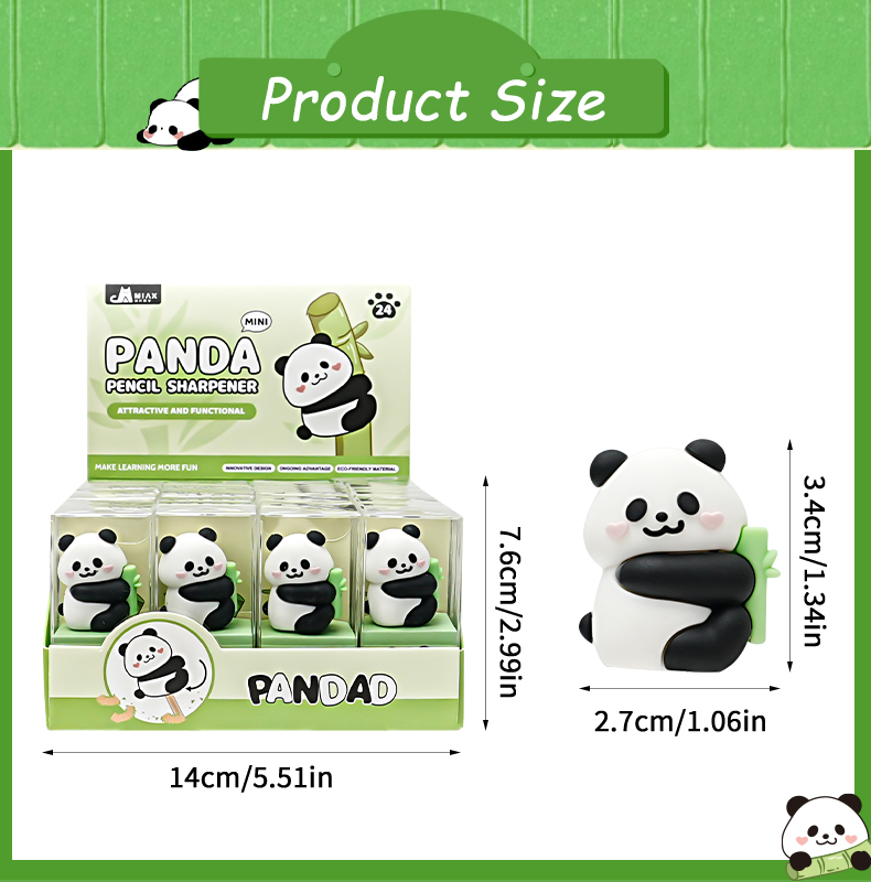  panda-shaped pencil sharpener 