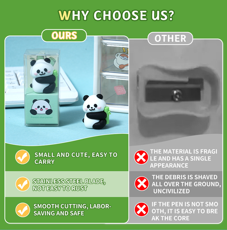  panda-shaped pencil sharpener 