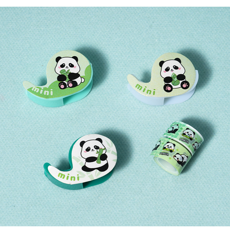 Panda-Themed Stationery Set: Scissors, Stapler, Staples