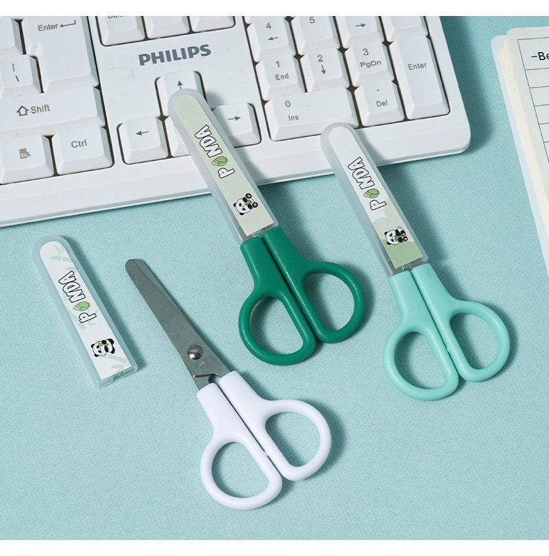 Panda-Themed Stationery Set: Scissors, Stapler, Staples
