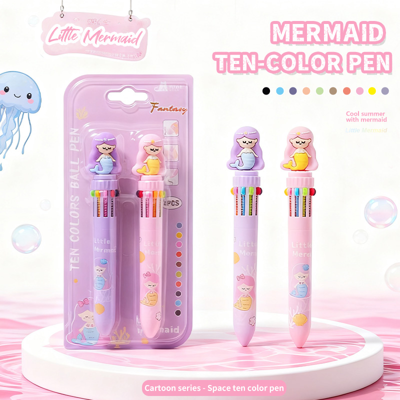Ten-color pen for mermaids, in a two-pack set