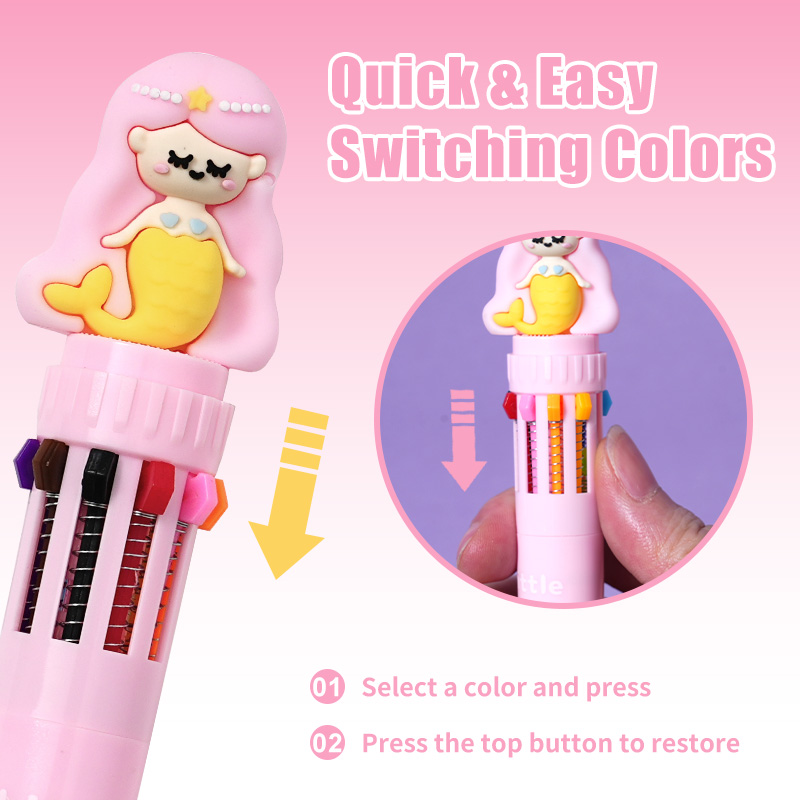 Ten-color pen for mermaids, in a two-pack set