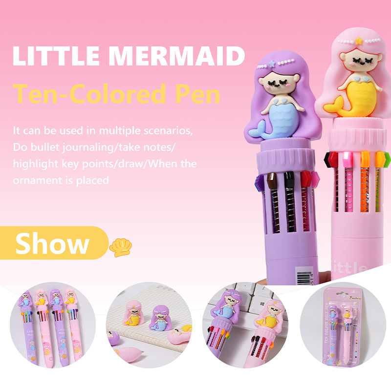 Ten-color pen for mermaids, in a two-pack set