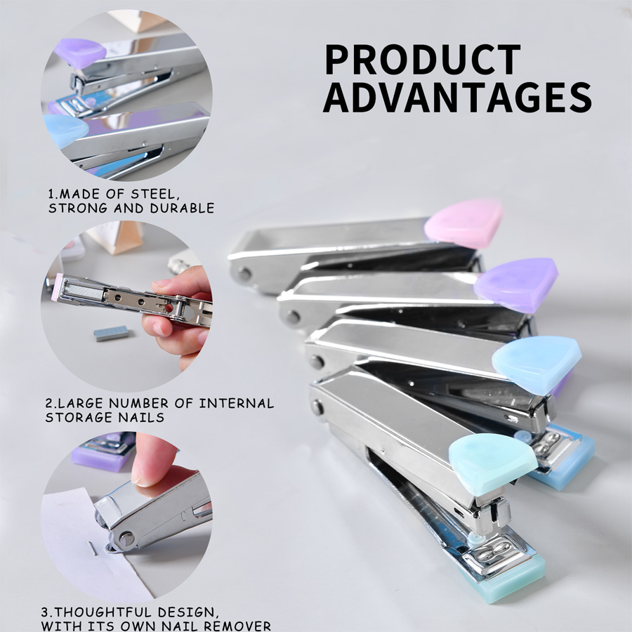 ade Color Office Stapler - Heavy-Duty for 20-Sheet Binding