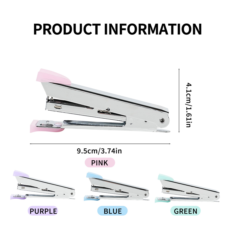 ade Color Office Stapler - Heavy-Duty for 20-Sheet Binding