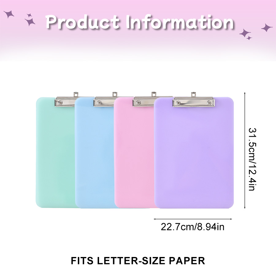 Jade Color Board Clip Organizer - Holds A4 Documents & Prevents Slips