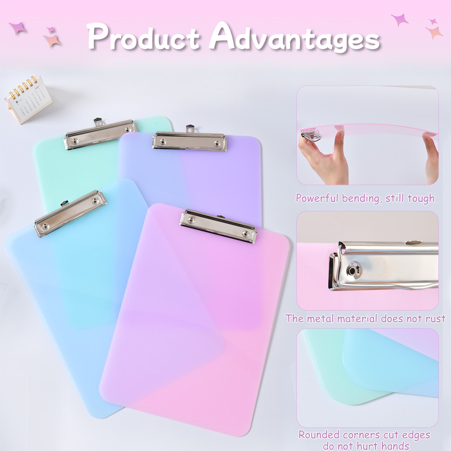 Jade Color Board Clip Organizer - Holds A4 Documents & Prevents Slips