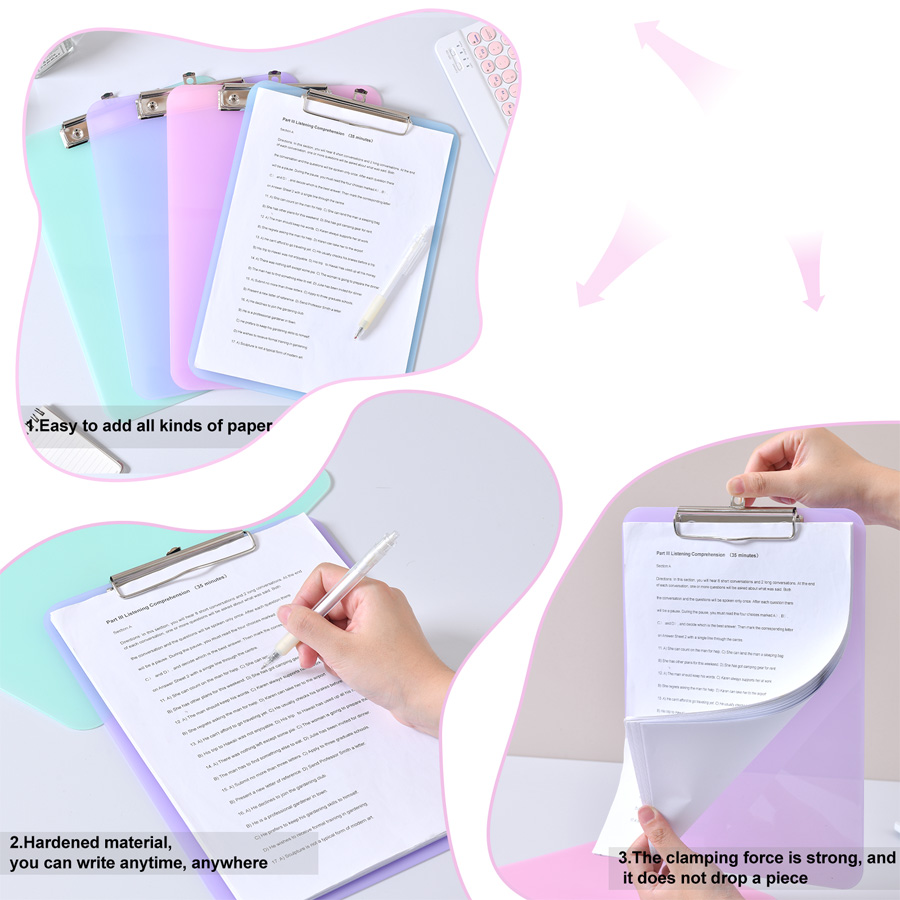 Jade Color Board Clip Organizer - Holds A4 Documents & Prevents Slips