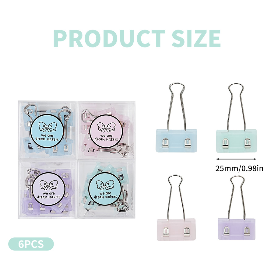 Jade Color Tail Clips - Anti-Slip Grip for Thick Paper Stacks