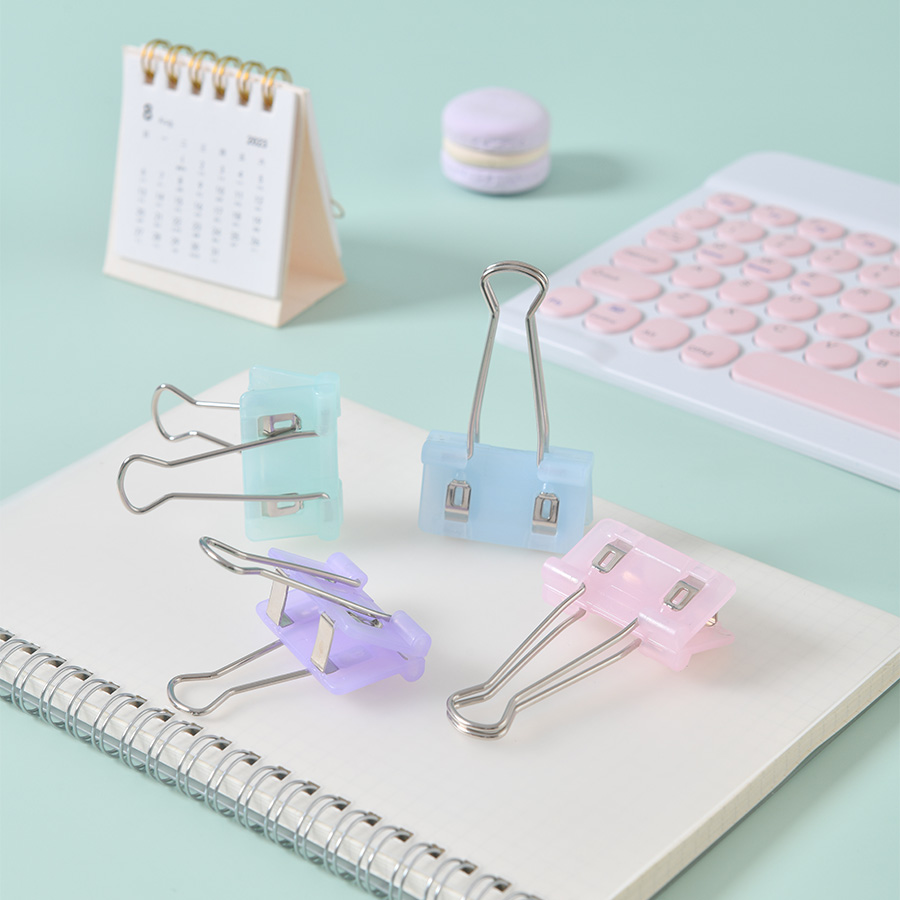 Jade Color Tail Clips - Anti-Slip Grip for Thick Paper Stacks