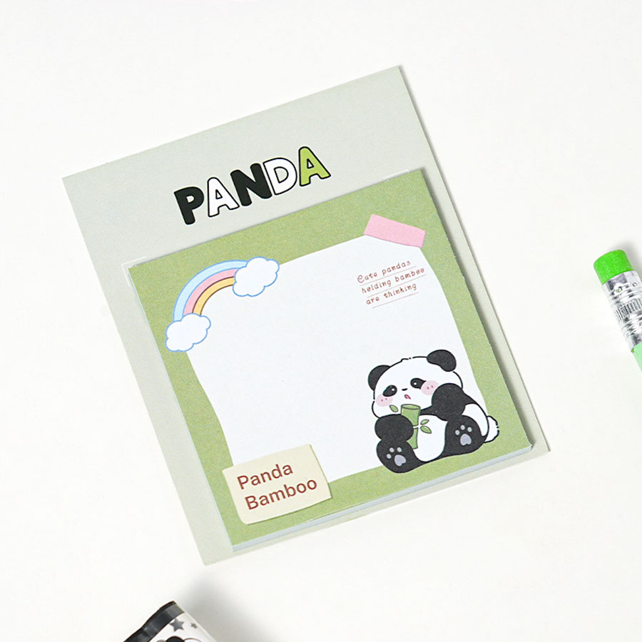 Panda Student Stationery Set: Gel Pen, Eraser, Sharpener & Ruler
