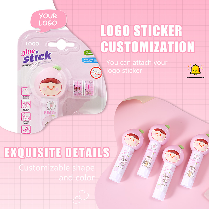 White peach solid glue mini tape adhesive card set