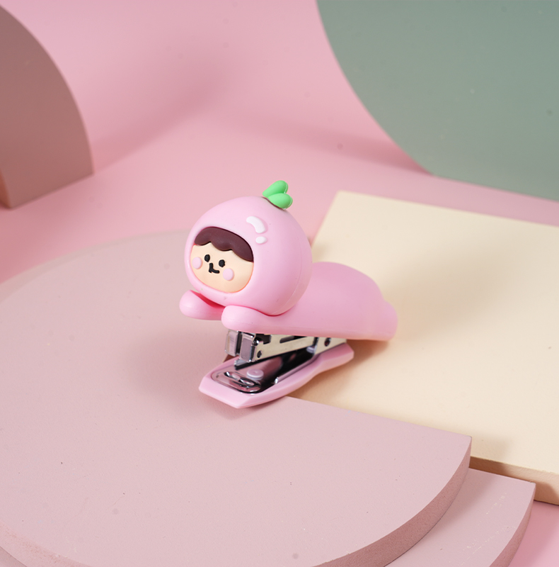 White Peach Stapler Stationery Set
