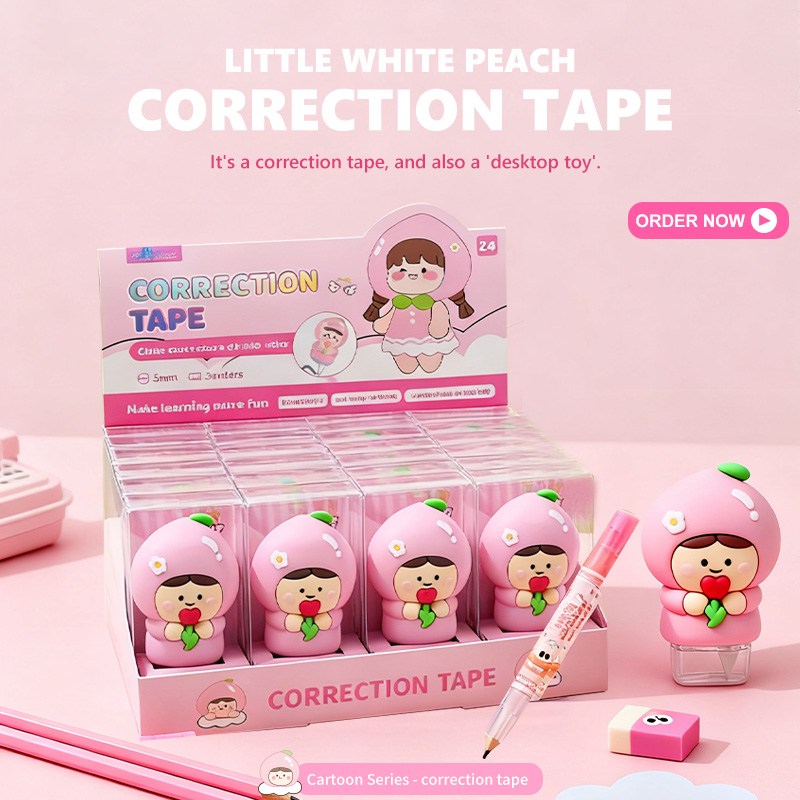 White peach correction tape