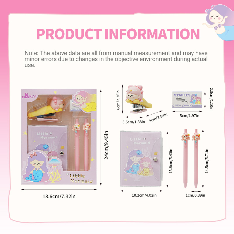 Mermaid Stapler Stationery Set