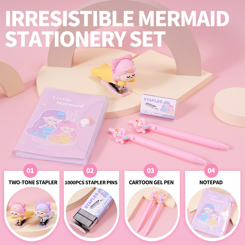 Mermaid Stapler Stationery Set