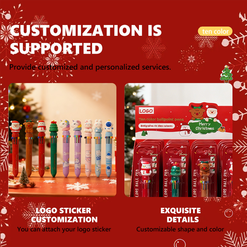 Christmas series ten-color pens