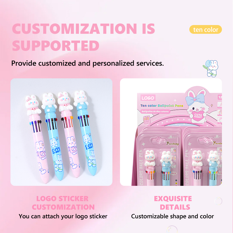 Little Rabbit Ten Color Pens Double Card Set
