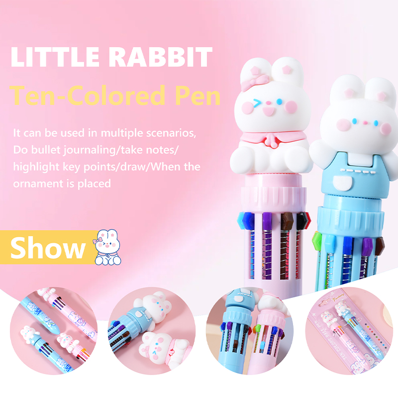 Little Rabbit Ten Color Pens Double Card Set