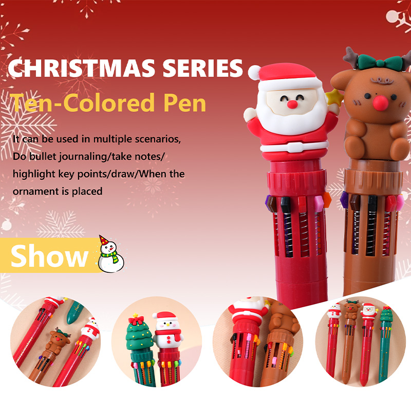 Christmas ten color pen