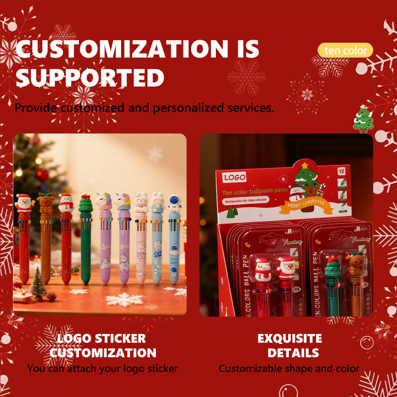 Christmas ten color pen