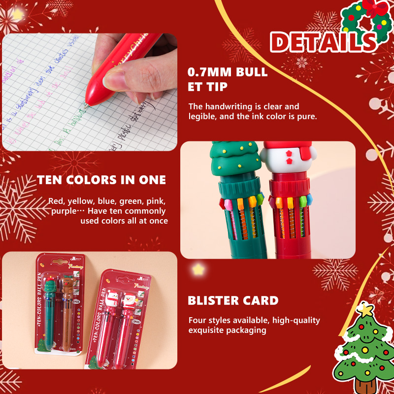 Christmas ten color pen