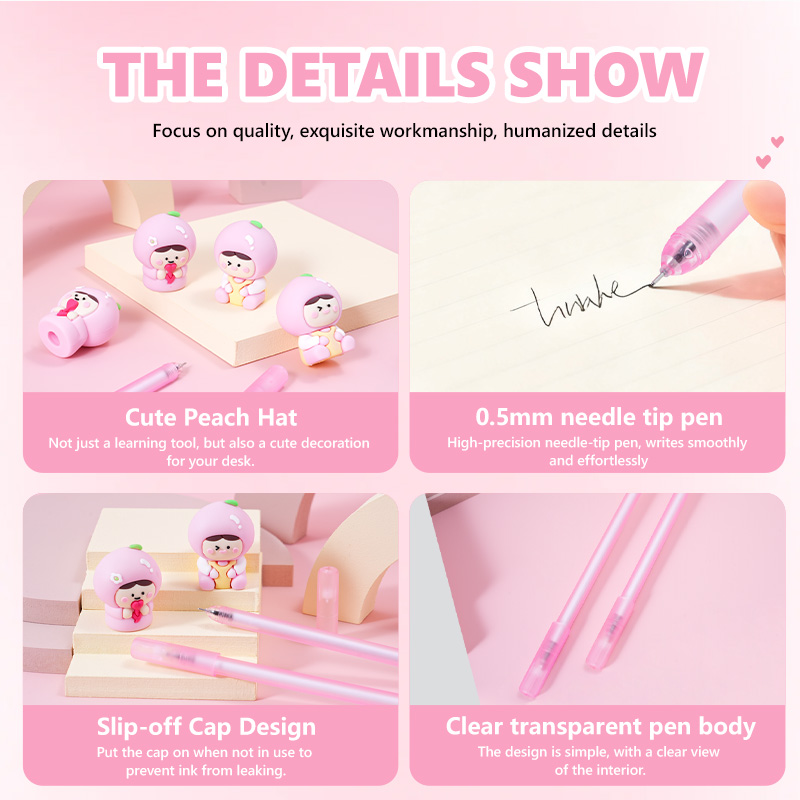 Peach-colored gel pen