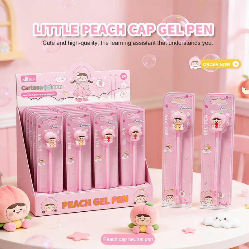 Peach-colored gel pen