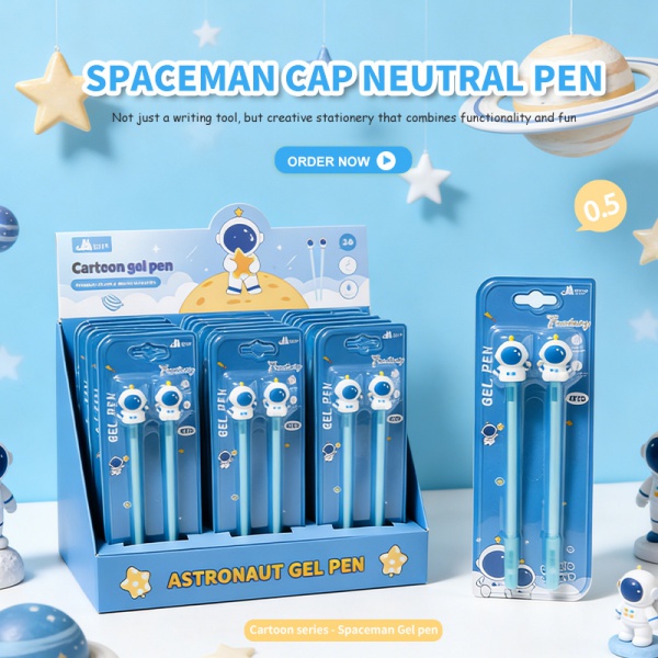Pulpen Gel Ganda Kartu Hisap Astronaut