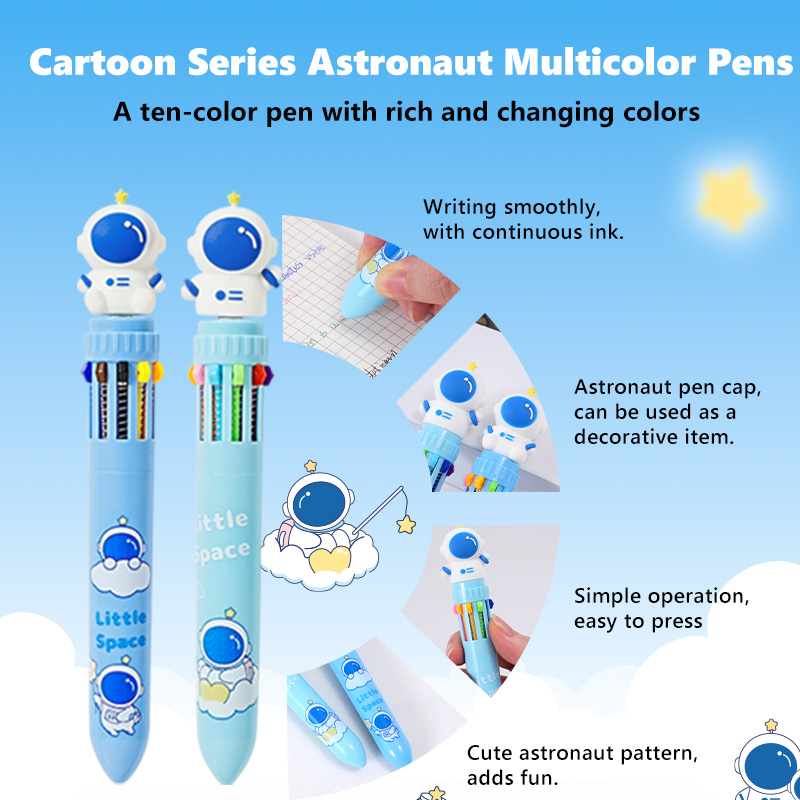 Kartu Hisap Pena Sepuluh Warna Astronaut Paket Ganda