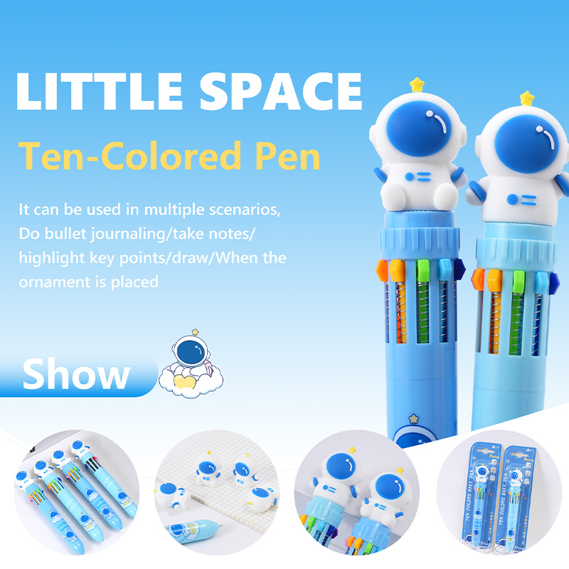 Kartu Hisap Pena Sepuluh Warna Astronaut Paket Ganda
