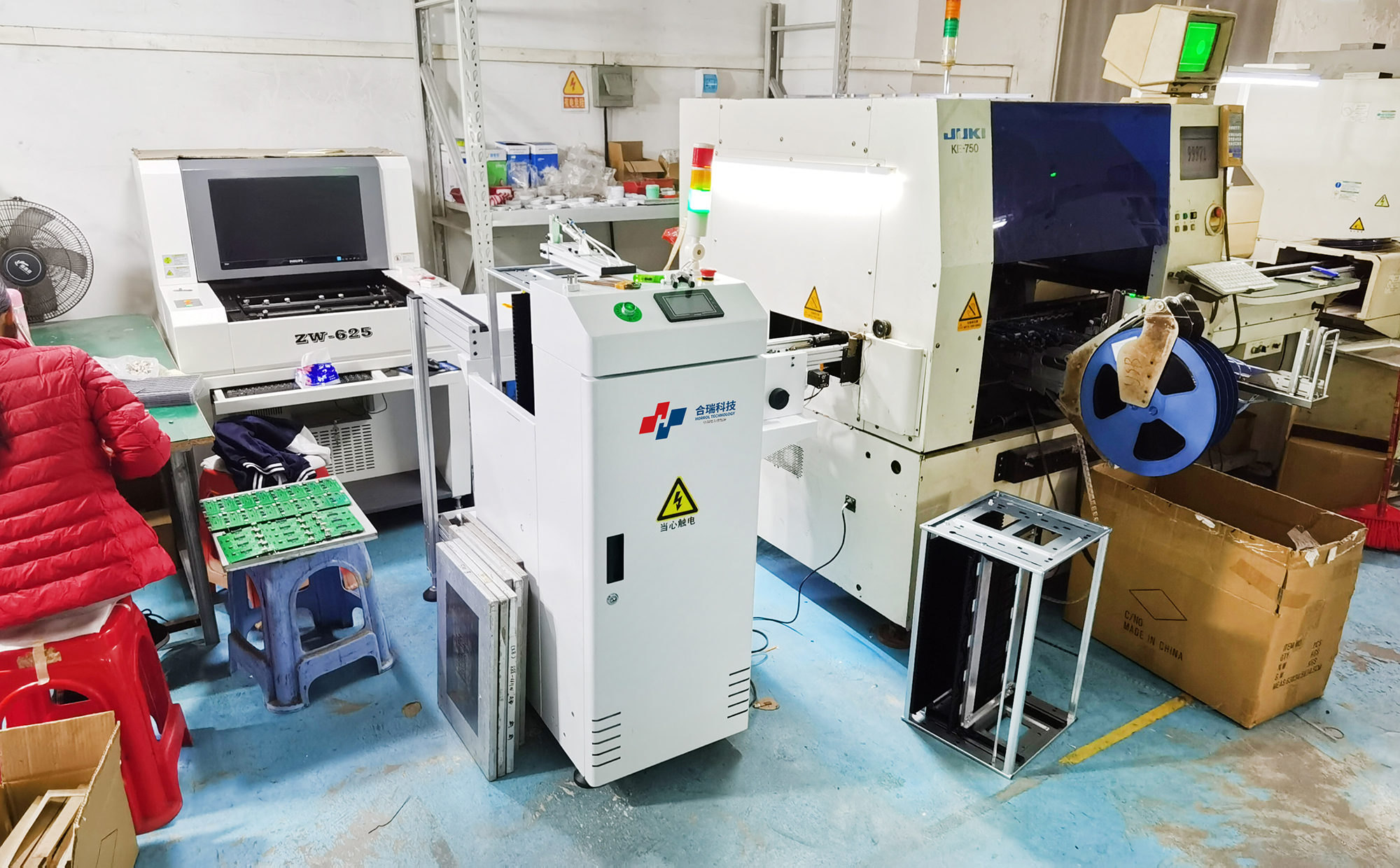 合瑞科技L型全自动下板机smt料框式收料机小型接板机