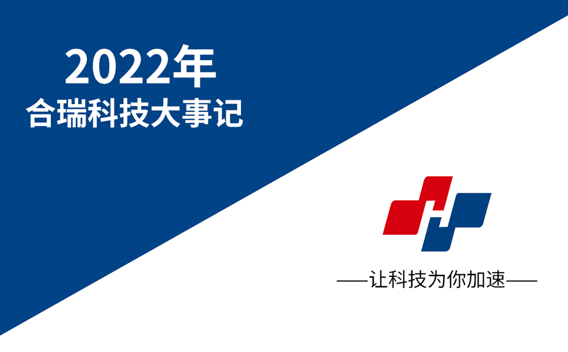 合瑞科技发展大事记，2022年重要事件