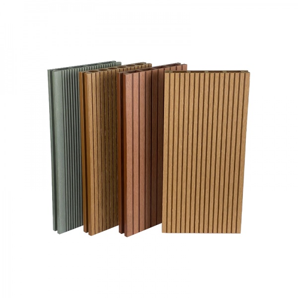 Brio wpc Outdoor wood-plastic composite flooring for gardens and courtyards; crack-resistant square and round hole wood-plastic flooring.