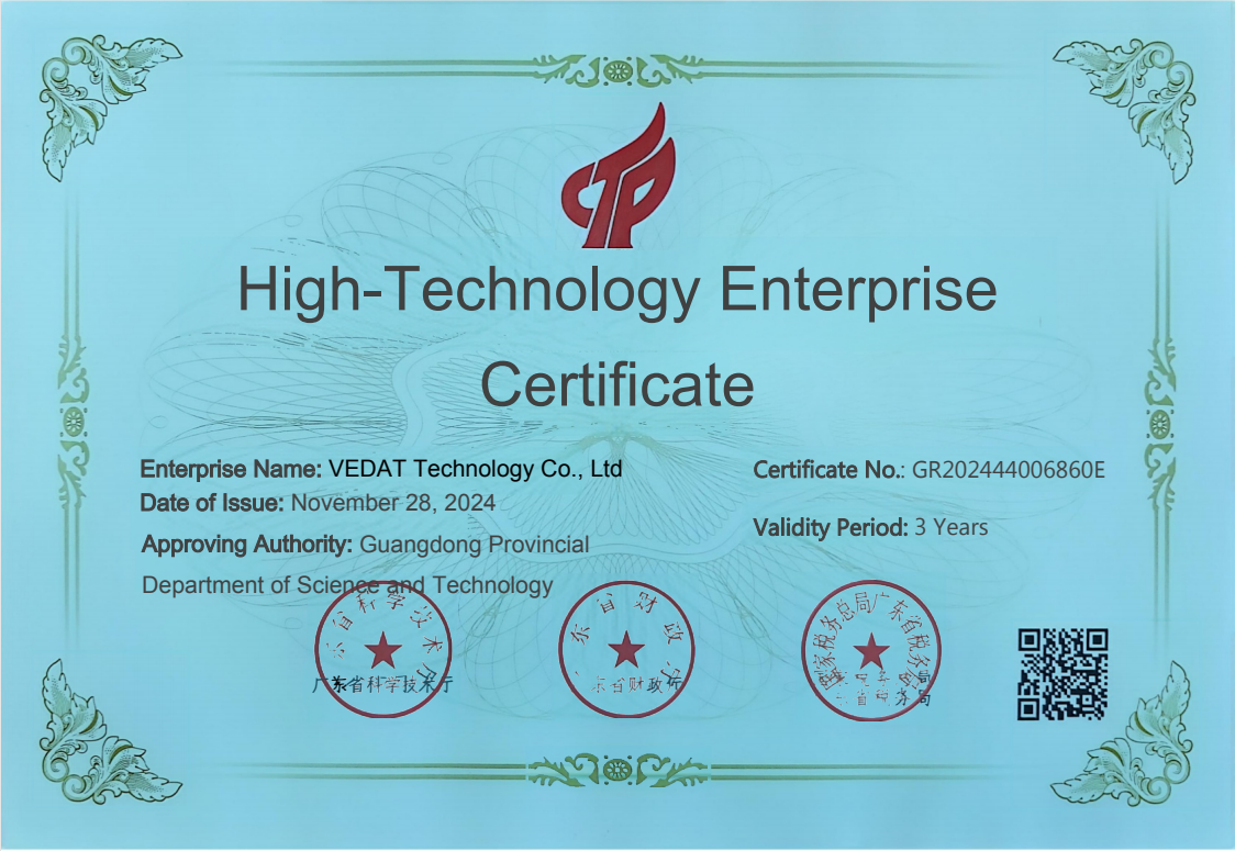 High-Technology Enterprise Certificate