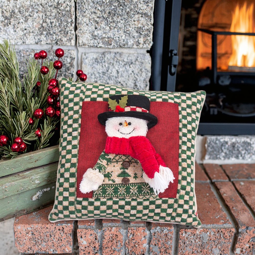 产品装饰品圣诞老人雪花姜布椅套圣诞节日派对装饰道具