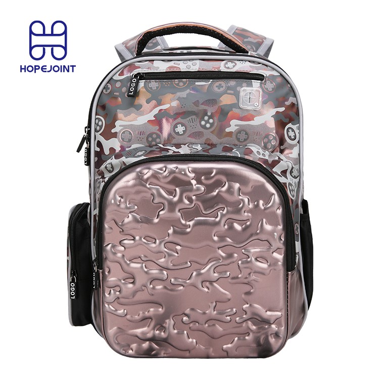 METALIC PRINTING KIDS SCHOOL BACKPACK WITH EVA MOULD