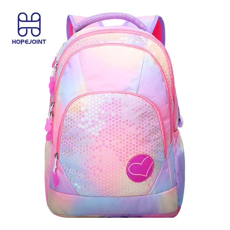 PINK SEQUIN FABRIC KIDS BACKPACK FOR GIRLS